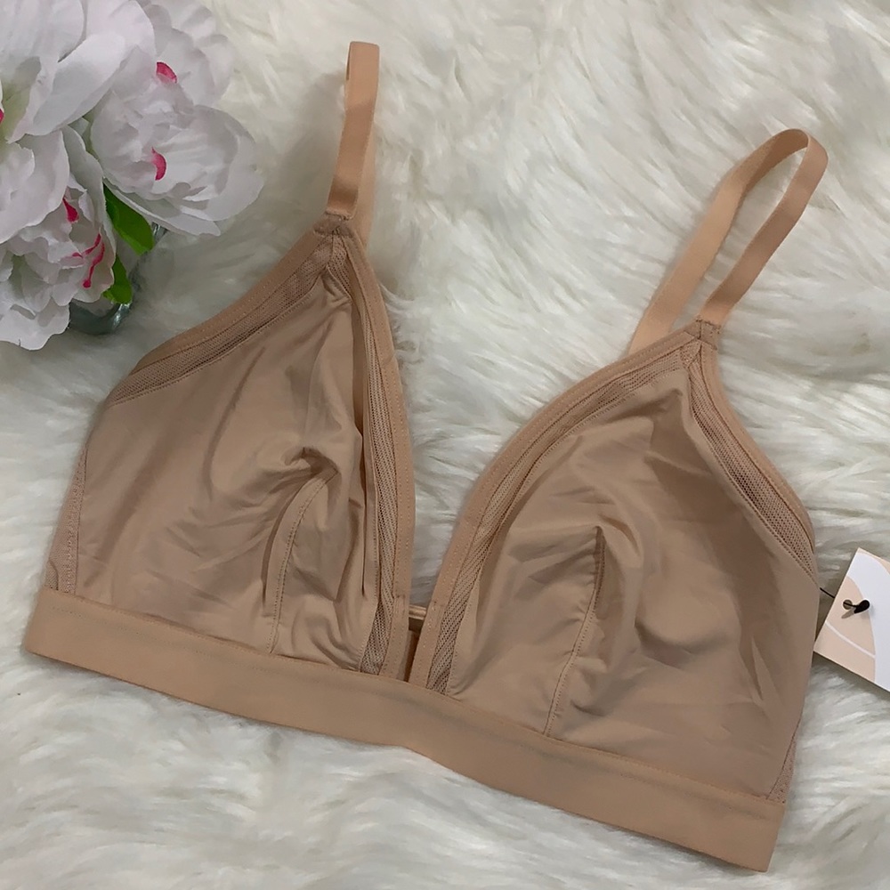 NWT Lively The Mesh Busty Bralette Toasted Almond - Picture 4 of 15